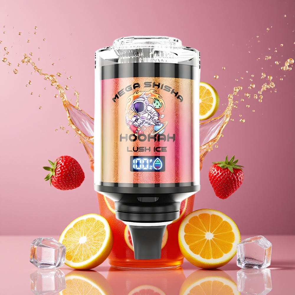 Suomi tukku JNR Mega Shisha Hookah 100K Puffs 60ml e-Liquid 2200mAh Type-C Lush Ice