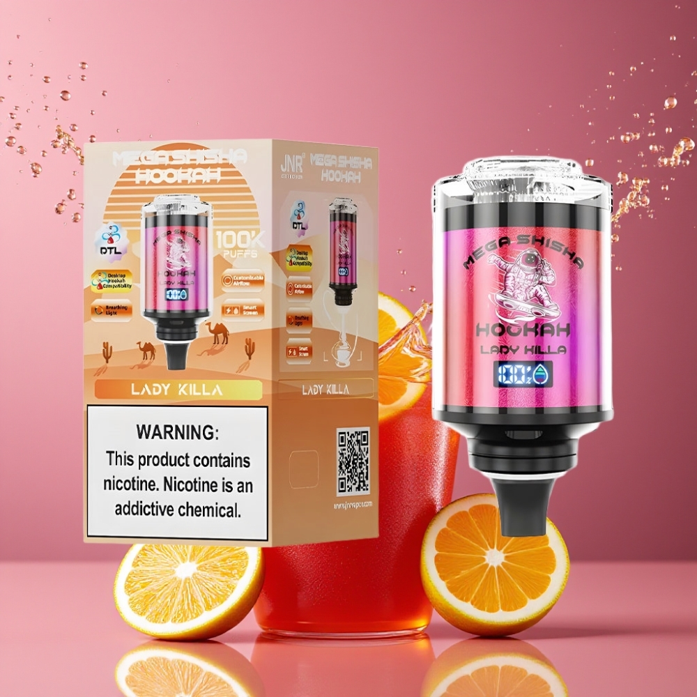 Suomi tukku JNR Mega Shisha Hookah Desktop Compatibility 100K 60ml 2200mAh Adjustable Airflow