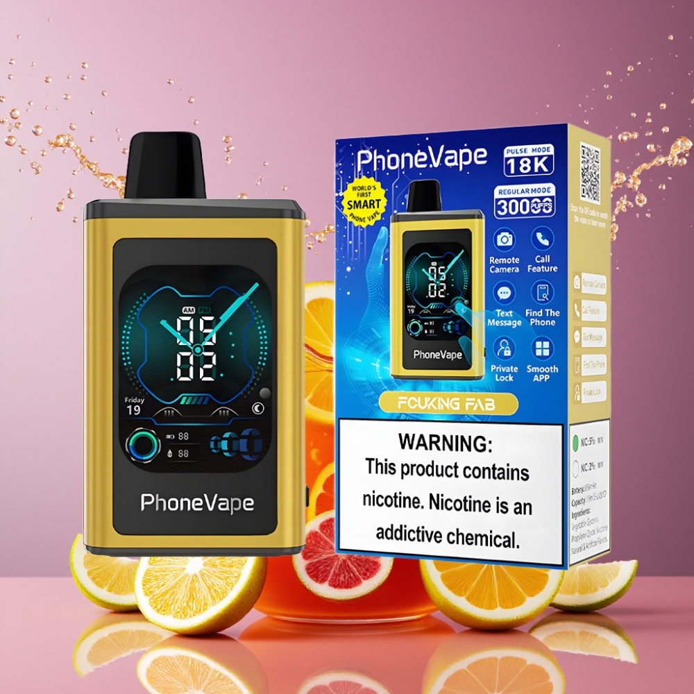 Suomi tukku JNR PhoneVape 30000 puffs Disposable Vape Fucking Fab - 850mAh Type-C Rechargeable, App Controlled, Turbo Mode, 2%/5% Nikotiinia