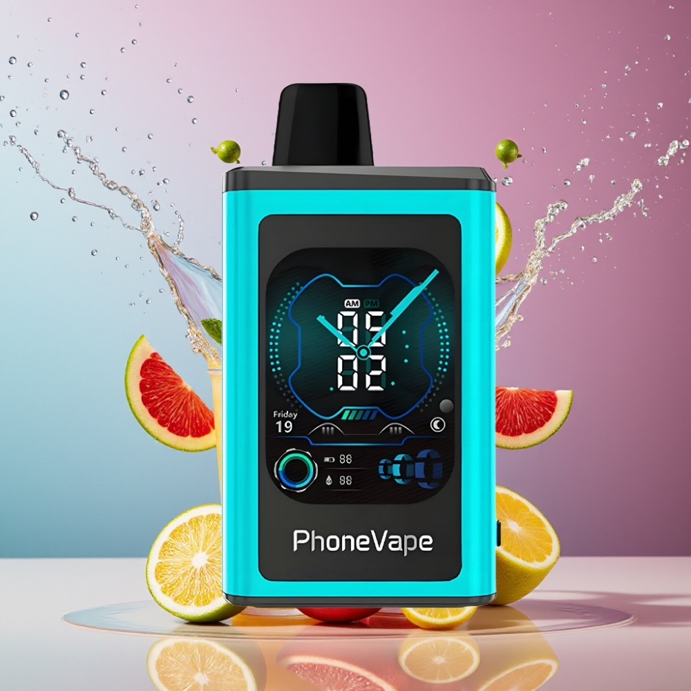 Suomi tukku JNR PhoneVape 30000 puffs Disposable Vape Miami Mint Turbo Mode, Adjustable Airflow, App Controlled, 850mAh Type-C Rechargeable Battery