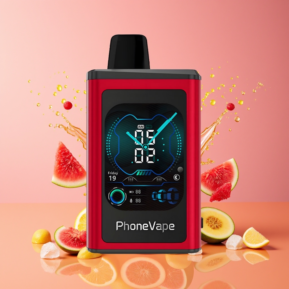 Suomi tukku JNR PhoneVape 30000 puffs Disposable Vape Persikka Mango Vesimeloni – 850mAh Type-C, App Controlled, Turbo Mode, Adjustable Airflow