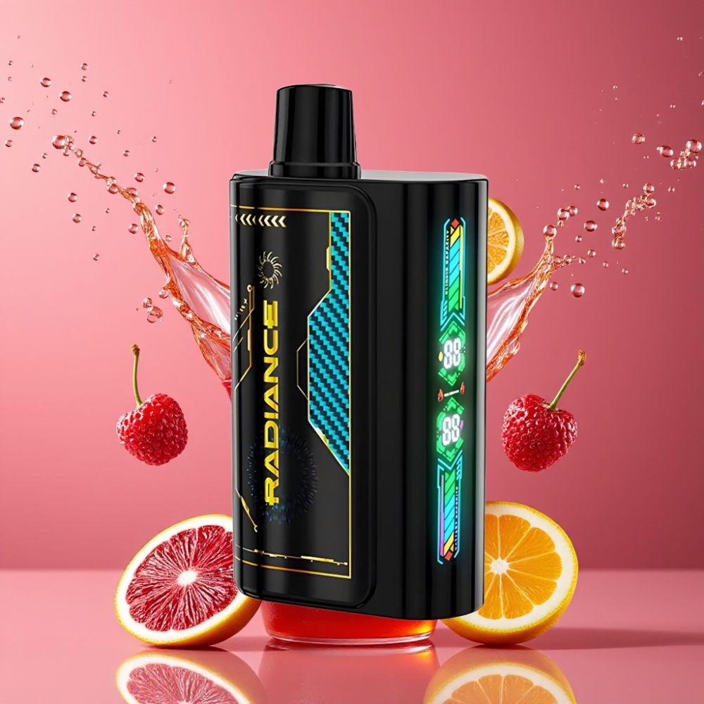 Suomi tukku JNR Radiance 31000 Puffs Disposable Vape Häpyttävä Kirsikka-Kola 28ml E-liquid 950 mAh Akku Type-C Lataus