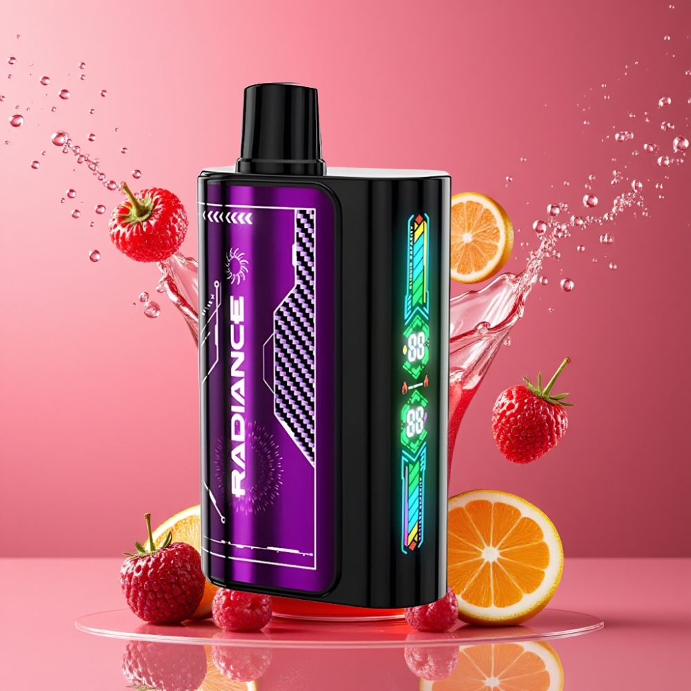 Suomi tukku JNR Radiance 31000 Puffs Disposable Vape Kirsikka-Marja 28ml E-liquid, 950 mAh Akku, Type-C Lataus