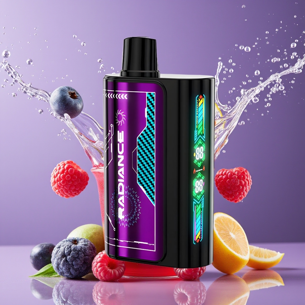 Suomi tukku JNR Radiance 31000 Puffs Disposable Vape Mustikka-Hapanvadelma, 28ml, 950 mAh, Type-C