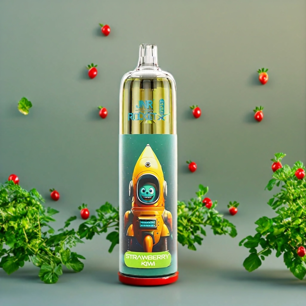 JNR Rocket X 12400 Puffs Mansikka-Kiivi Suomi Tukku – Pieni & Kompakti, 850mAh Akku, 22ml Nestettä, Säädettävä Ilmanvirtaus, Type-C Lataus