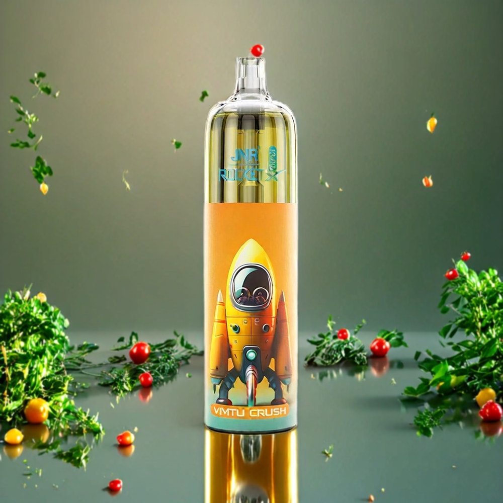 Suomi tukku JNR Rocket X 12400 Puffs Vimtu Murskaus – Pieni ja kompakti, 850mAh Akku, 1.2 Ohm Mesh-käämi, RGB-valot, Säädettävä ilmavirta