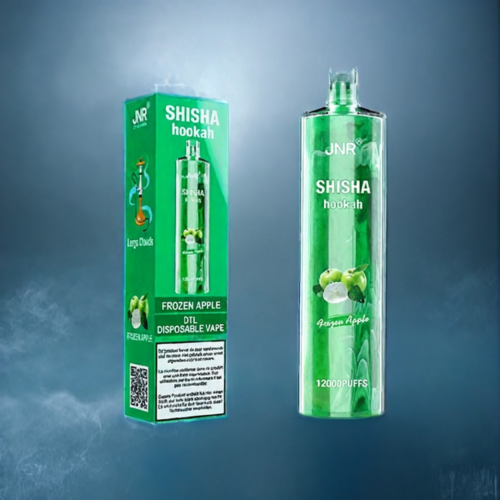 Suomi tukku JNR Shisha Hookah 12000 Puffs Vape 750mAh 24ml Jäätynyt Omena