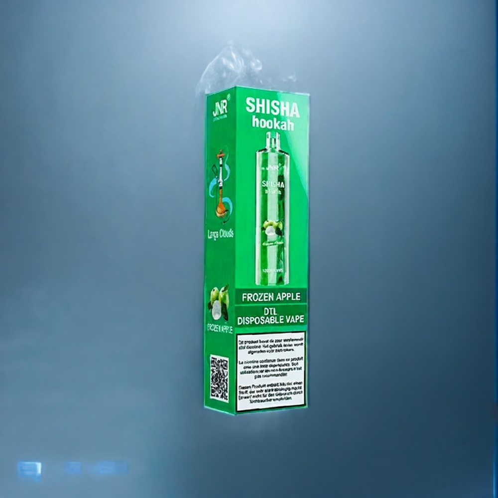 Suomi tukku JNR Shisha Hookah 12000 Puffs Vape 750mAh 24ml Jäätynyt Omena
