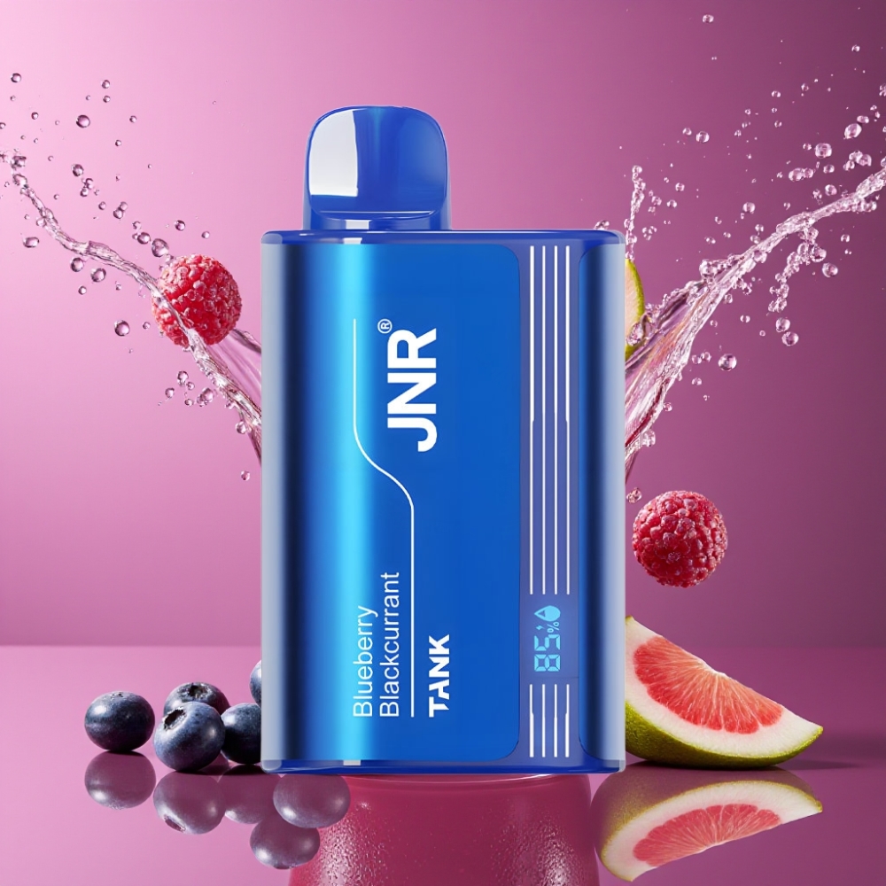Suomi tukku JNR Tank 10000 Puffs Disposable Vape Mustikka Viinimarja, Adjustable Airflow, 650mAh Battery, Type-C Quick Charge