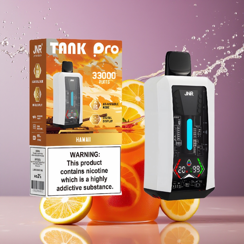 JNR Tank Pro 33000 Puffs Suomi tukku - 28ml e-Liquid, Dual Mesh Coil, Type-C Charging, 2% Nikotiinia