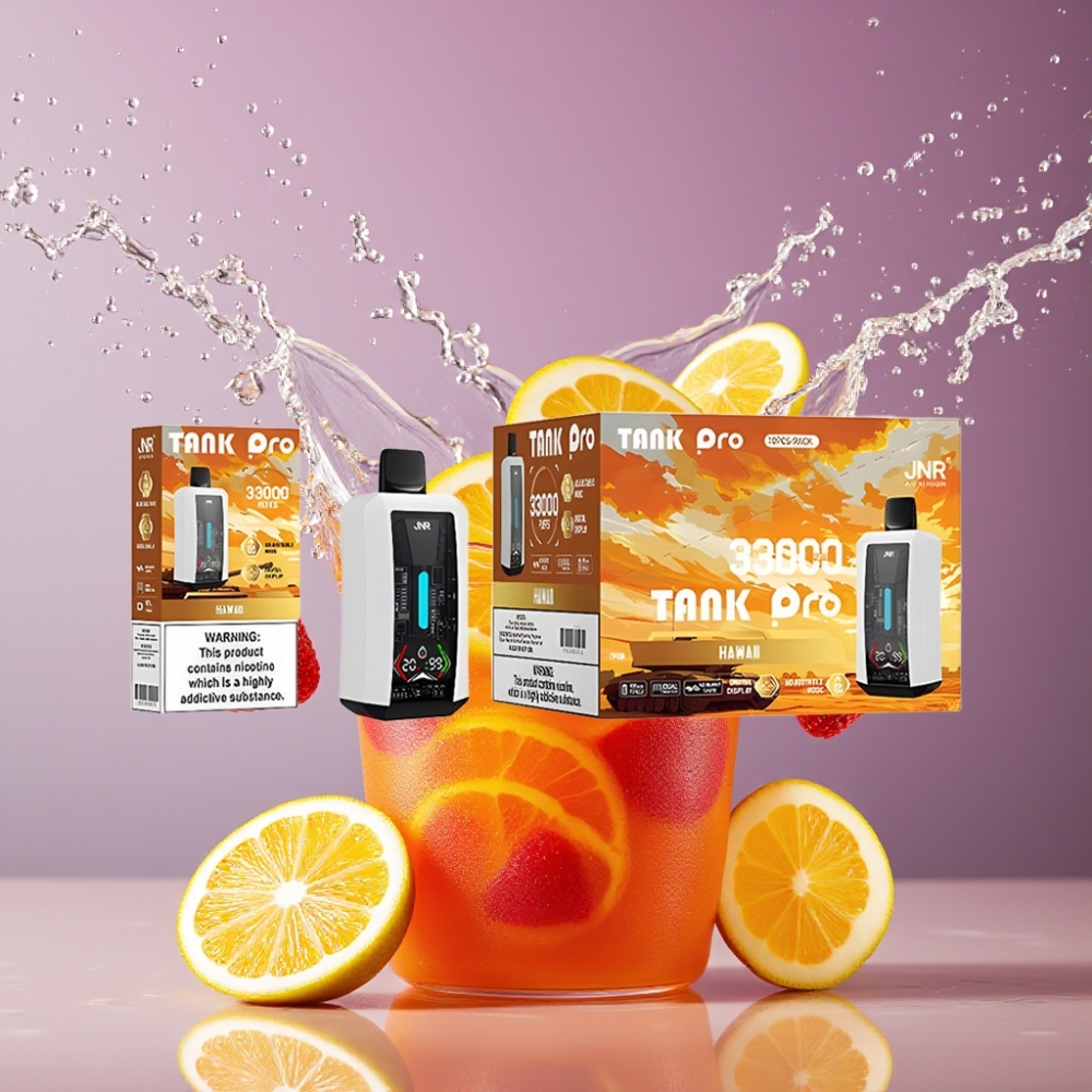JNR Tank Pro 33000 Puffs Suomi tukku - 28ml e-Liquid, Dual Mesh Coil, Type-C Charging, 2% Nikotiinia