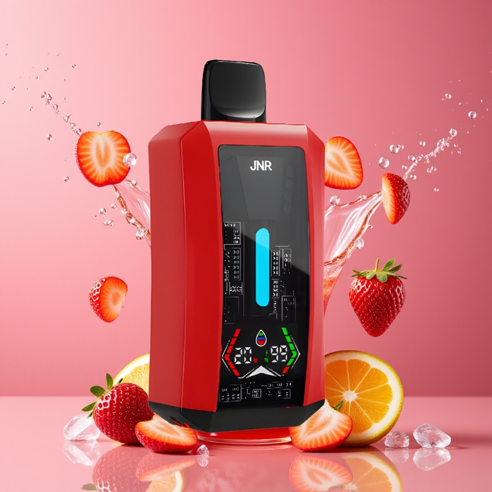 Suomi tukku JNR Tank Pro 33000 Puffs Disposable Vape Mansikkajää 28ml Dual Mesh Coil Type-C