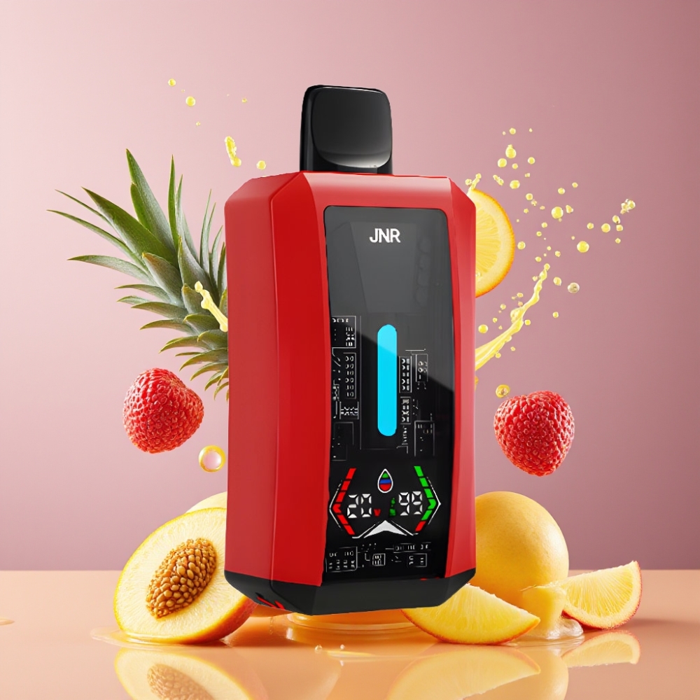 Suomi tukku JNR Tank Pro 33000 Puffs Disposable Vape Persikka Mango Ananas 28ml 850mAh Type-C