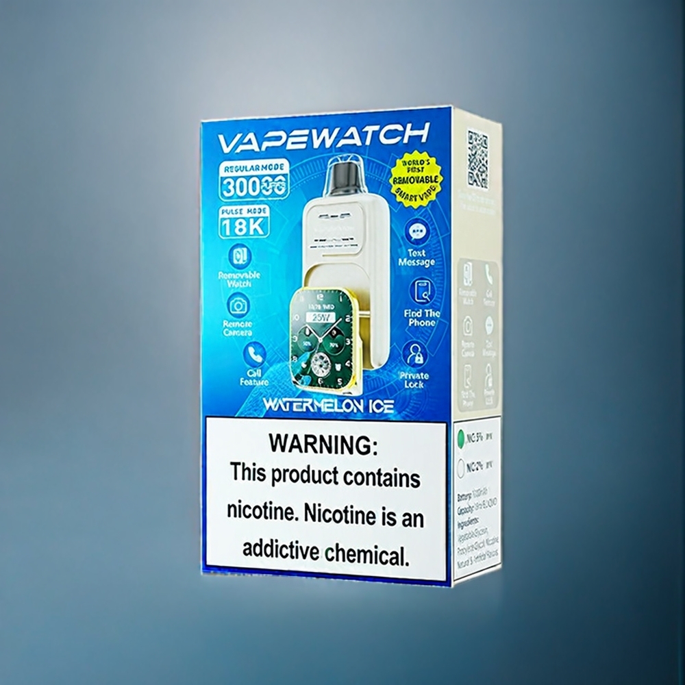 Suomi tukku JNR Vape Watch 30000 Puffs 1000mAh Type-C Vesimeloni