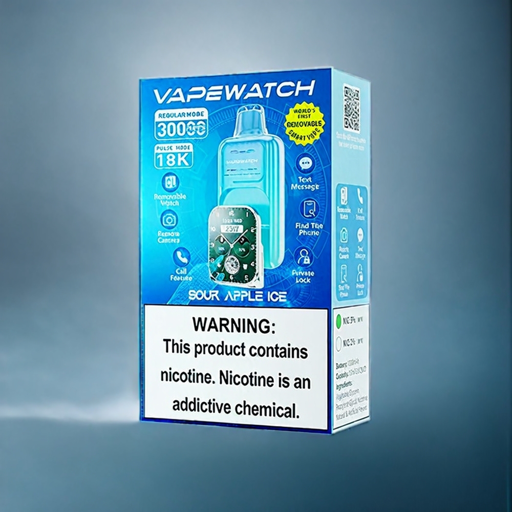 Suomi tukku JNR Vape Watch 30000 Puffs 19mL 1000mAh Type-C Quick Charge Dual Mesh Coil Hapan Omena Jää