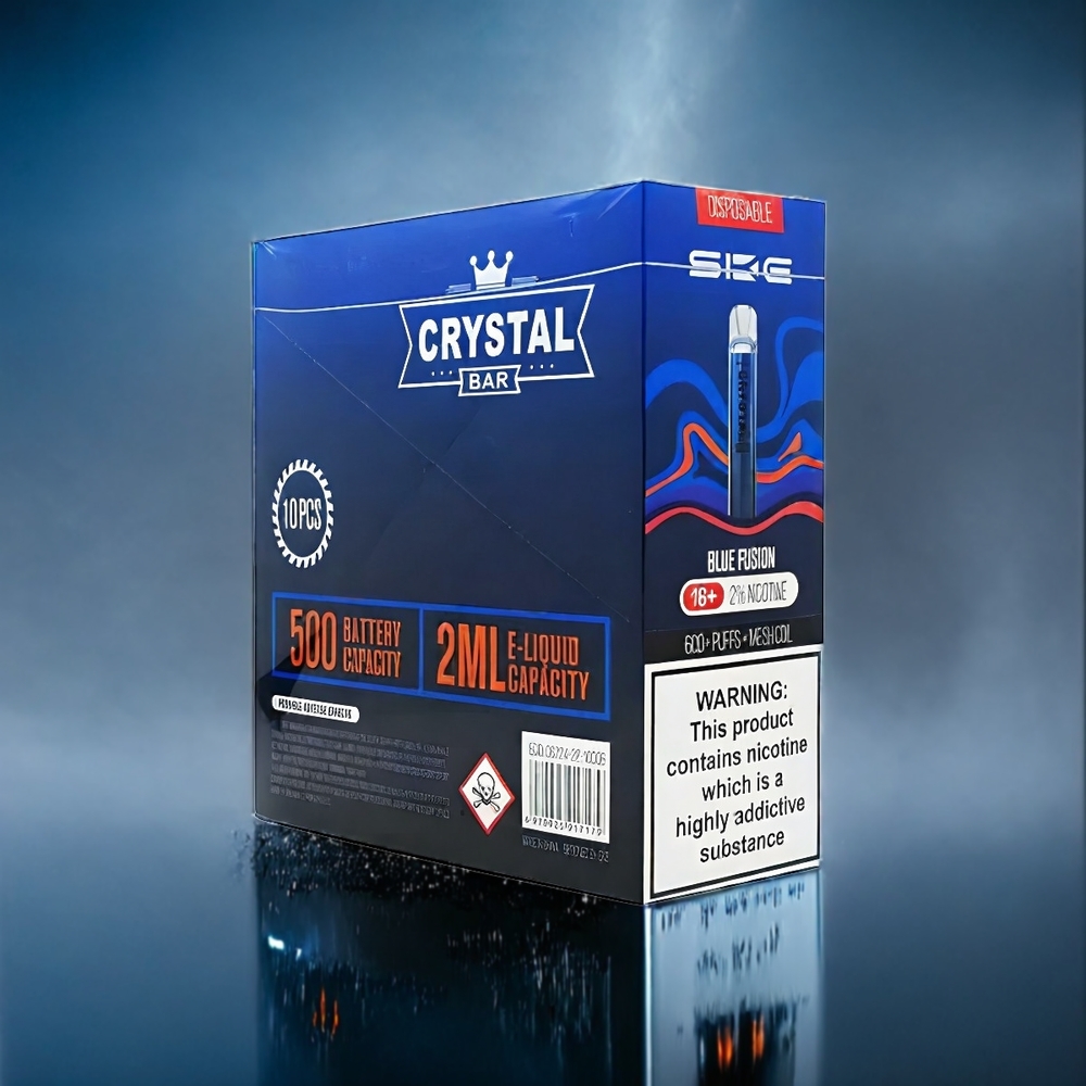 SKE Crystal BAR 600 Suomi Tukku – 600 Puffs, 0%/2% Nikotiinia, 500mAkku, Sininen Fuusio