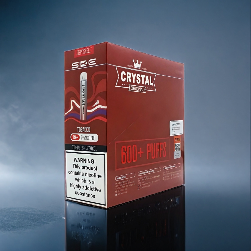 Suomi tukku SKE Crystal BAR 600 0%/2% Nikotiinia 600 Puffs 500mAh Akku 2.0ml Nestekapasiteetti