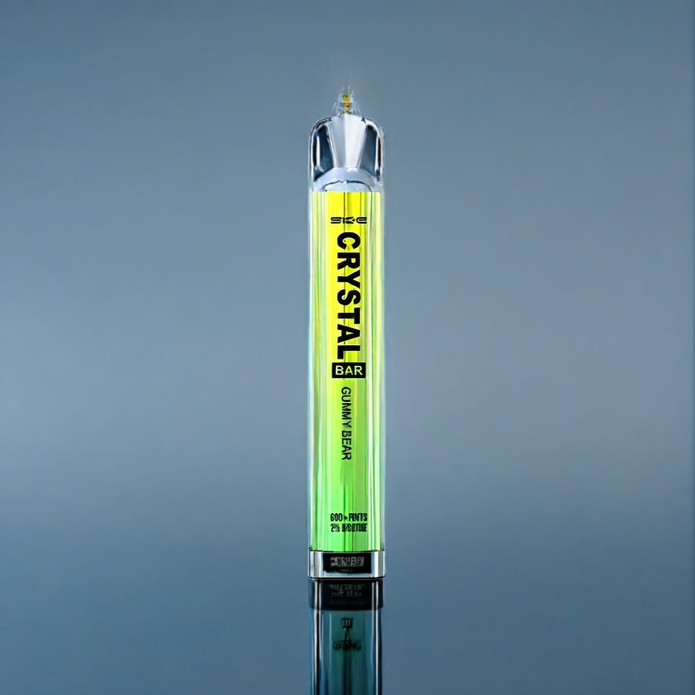 Suomi tukku SKE Crystal BAR 600 500mAh 2.0ml 0%/2% Nikotiini Gummy Bear Hajuste 600 Puffs