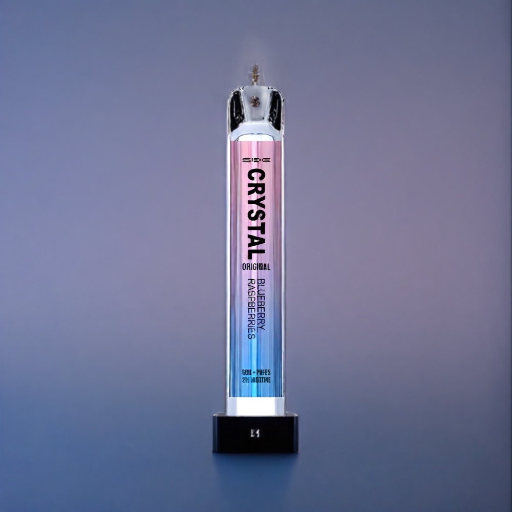 Suomi tukku SKE Crystal BAR 600 500mAh 600 Puffs 2.0ml Mustikka-Vadelma 0%,2% Nikotiini Mesh Coil