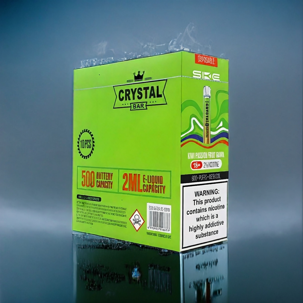 Suomi tukku SKE Crystal BAR 600 Mesh Coil 2.0ml 500mAh 600 Puffs Kiivi Passio Guava