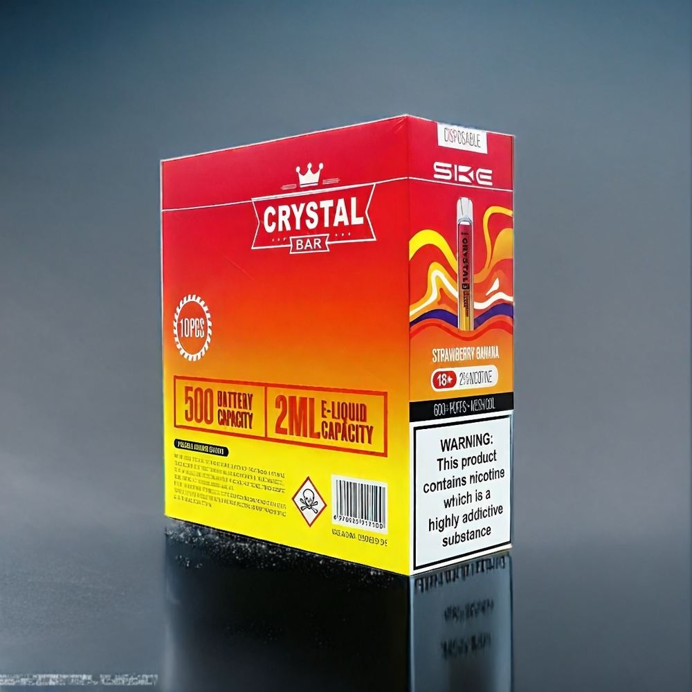 Suomi tukku SKE Crystal BAR 600 Vape 500mAh 600 Puffs 2.0ml Mansikka-Banaani