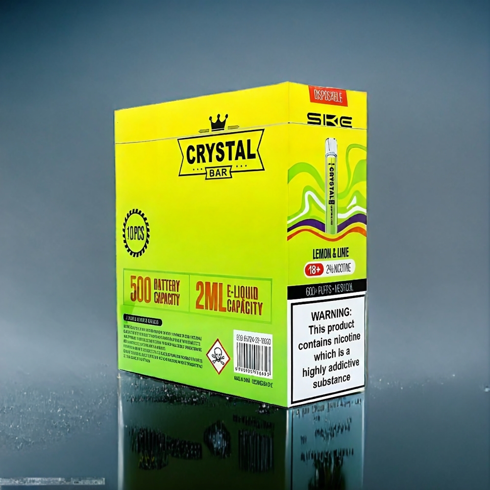 Suomi tukku SKE Crystal BAR 600 Vape Sitruuna & Lime 0% Nikotiini 500mAh Akku 600 Puffs