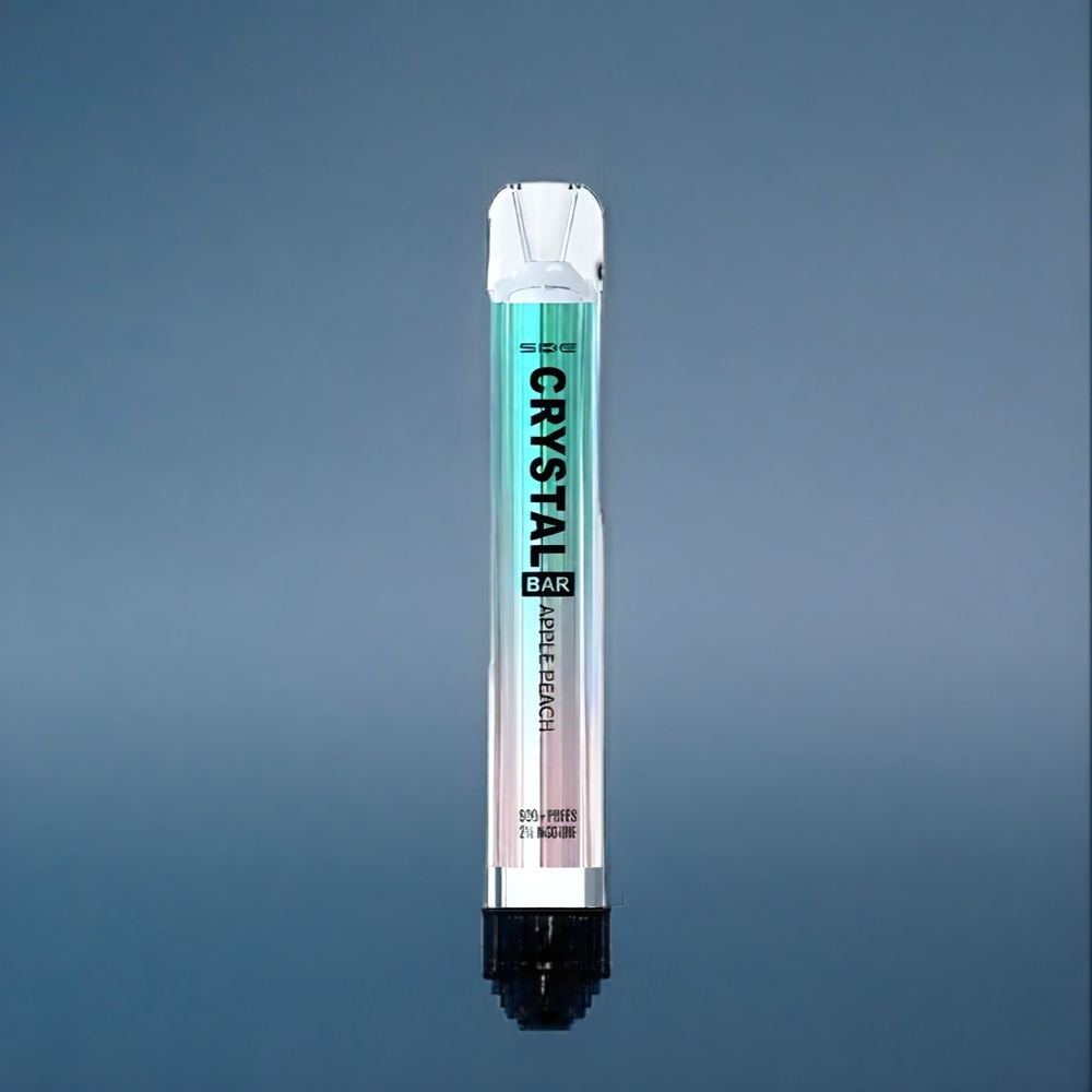 Suomi tukku SKE Crystal Bar 600 Vape Omena Persikka 0% Nikotiinia 500mAh Akku 600 Puffia