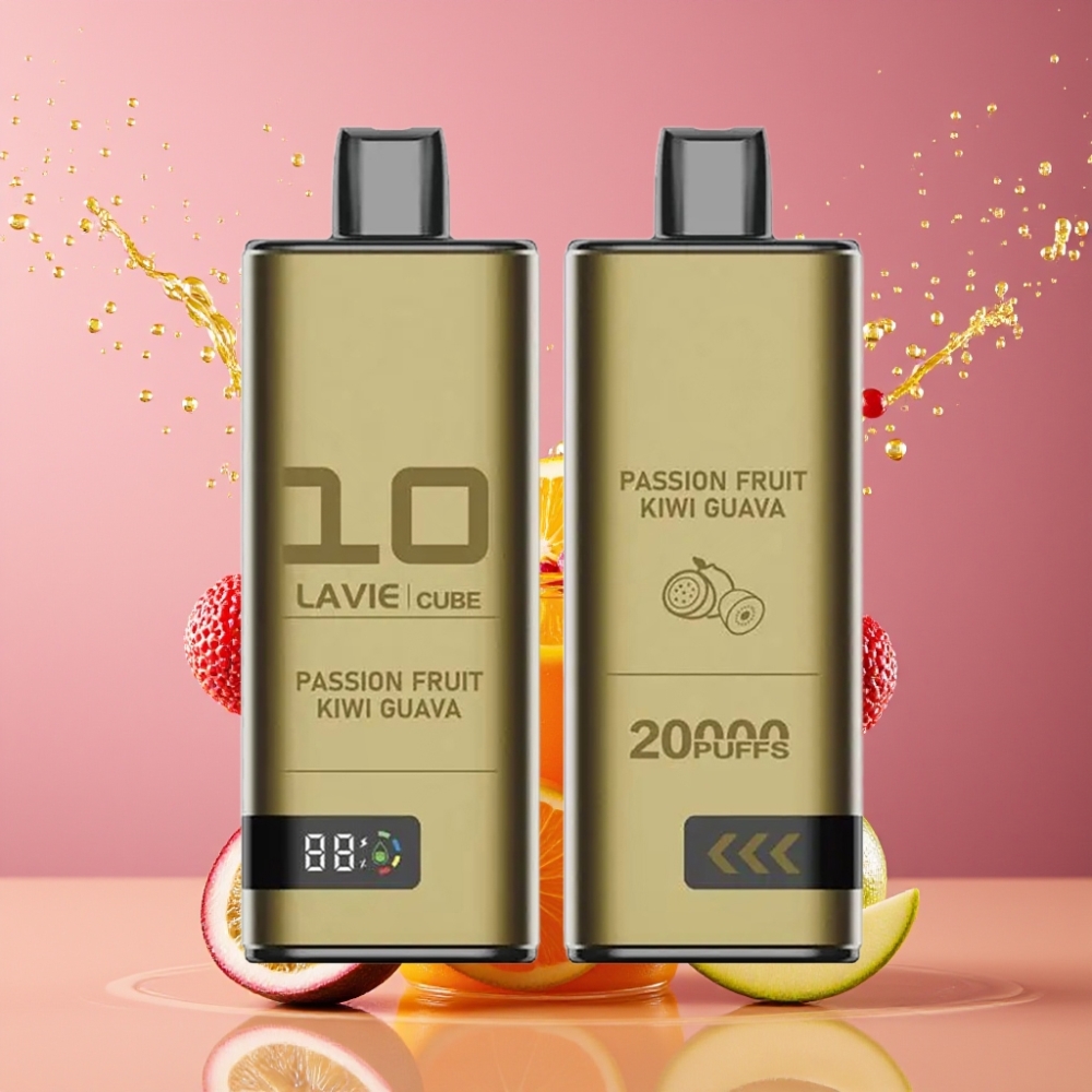 Suomi tukku Lavie Cube 20000 Puffs 28ML 600mAh Type-C Disposable Vape Passiohedelmä Kiivi Guava