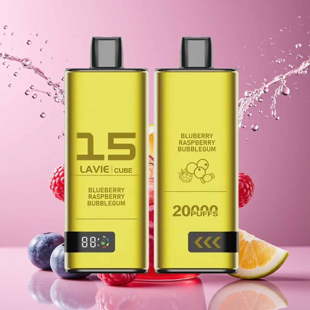 Suomi tukku Lavie Cube 20000 Puffs Disposable Vape 28ML 600mAh Type-C Mustikka Vadelma Purukumi