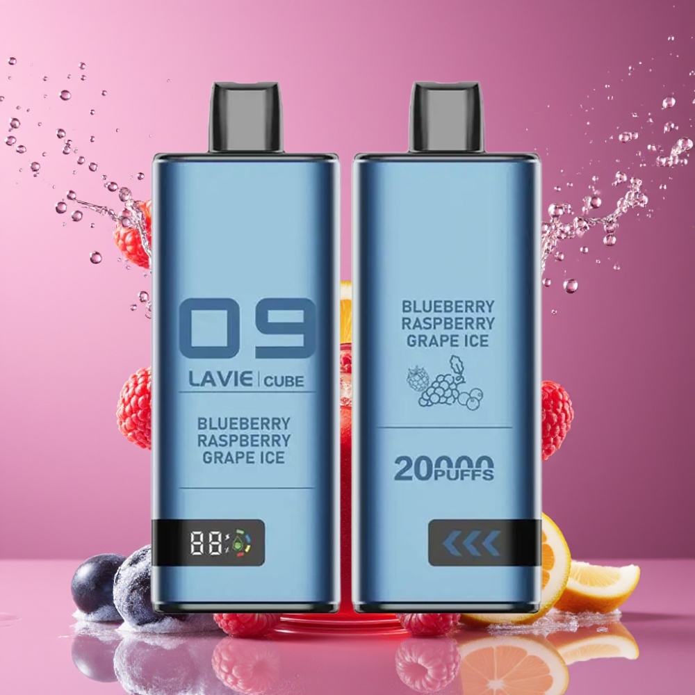 Suomi tukku Lavie Cube 20000 Puffs Disposable Vape 28ML 600mAh Type-C Mustikka Vadelma Viinirääpäle Jää