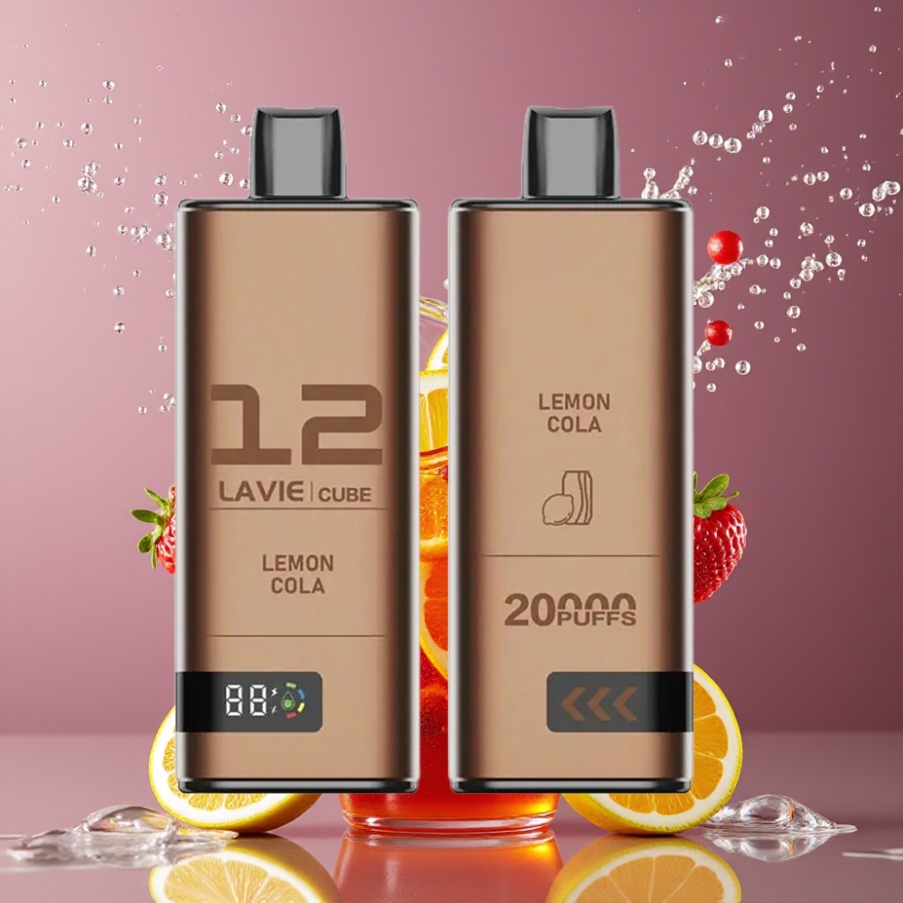 Suomi tukku Lavie Cube 20000 Puffs Disposable Vape Sitruuna-Kola 28ML 5% Salt Nicotine Type-C