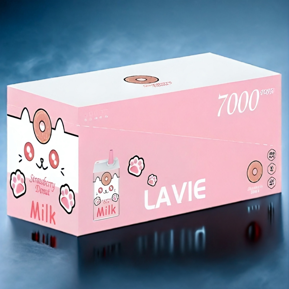 LAVIE Milk 7000 Puffs Suomi Tukku - Mansikkadonitsi - 16ML/600mAh Type-C