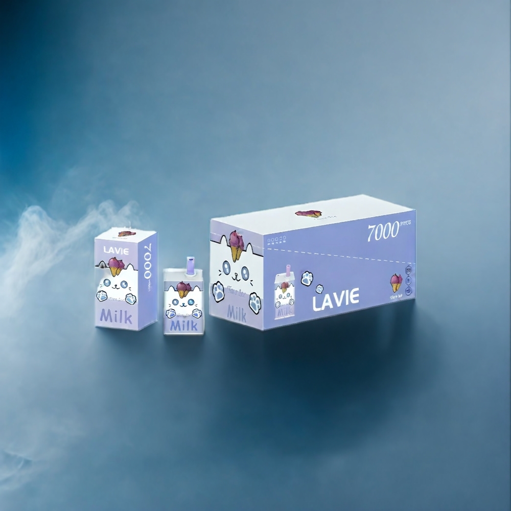 Suomi tukku LAVIE Milk 7000 Puffs 16ML Taro Ice 2%/5% Nikotiinia Type-C Charging