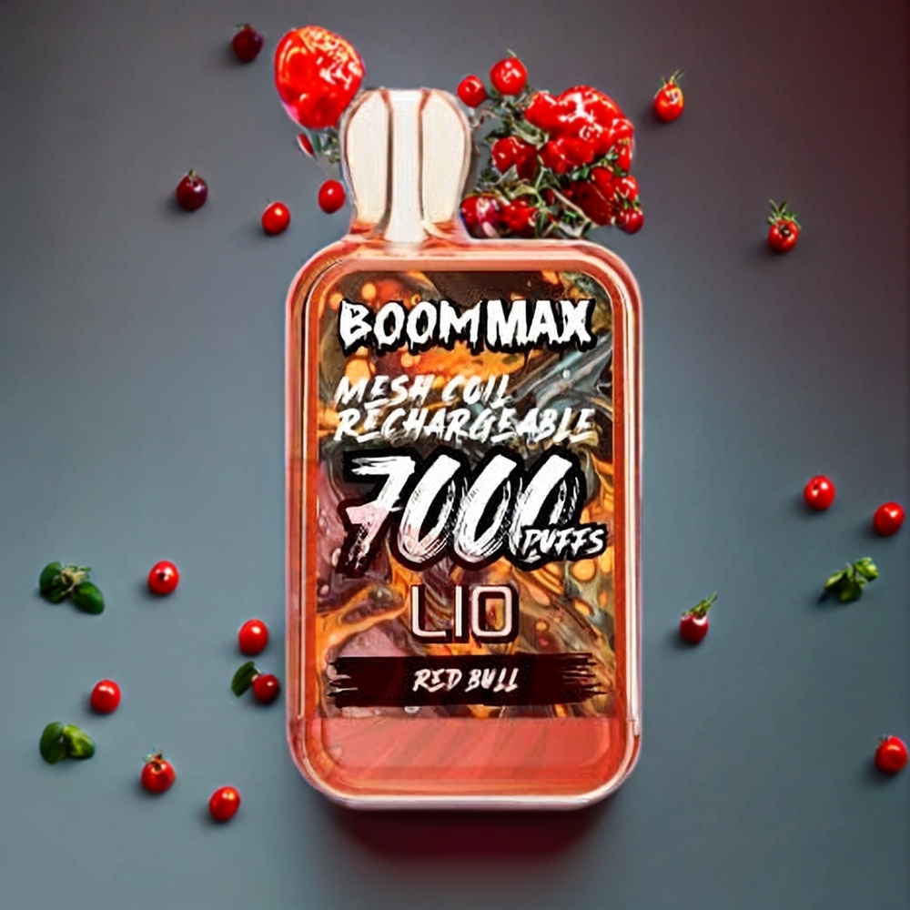LIO BOOM MAX 7000 Puffs Suomi Tukku Disposable Vape Punainen Härkä – 15ml, 650mAh, Type-C