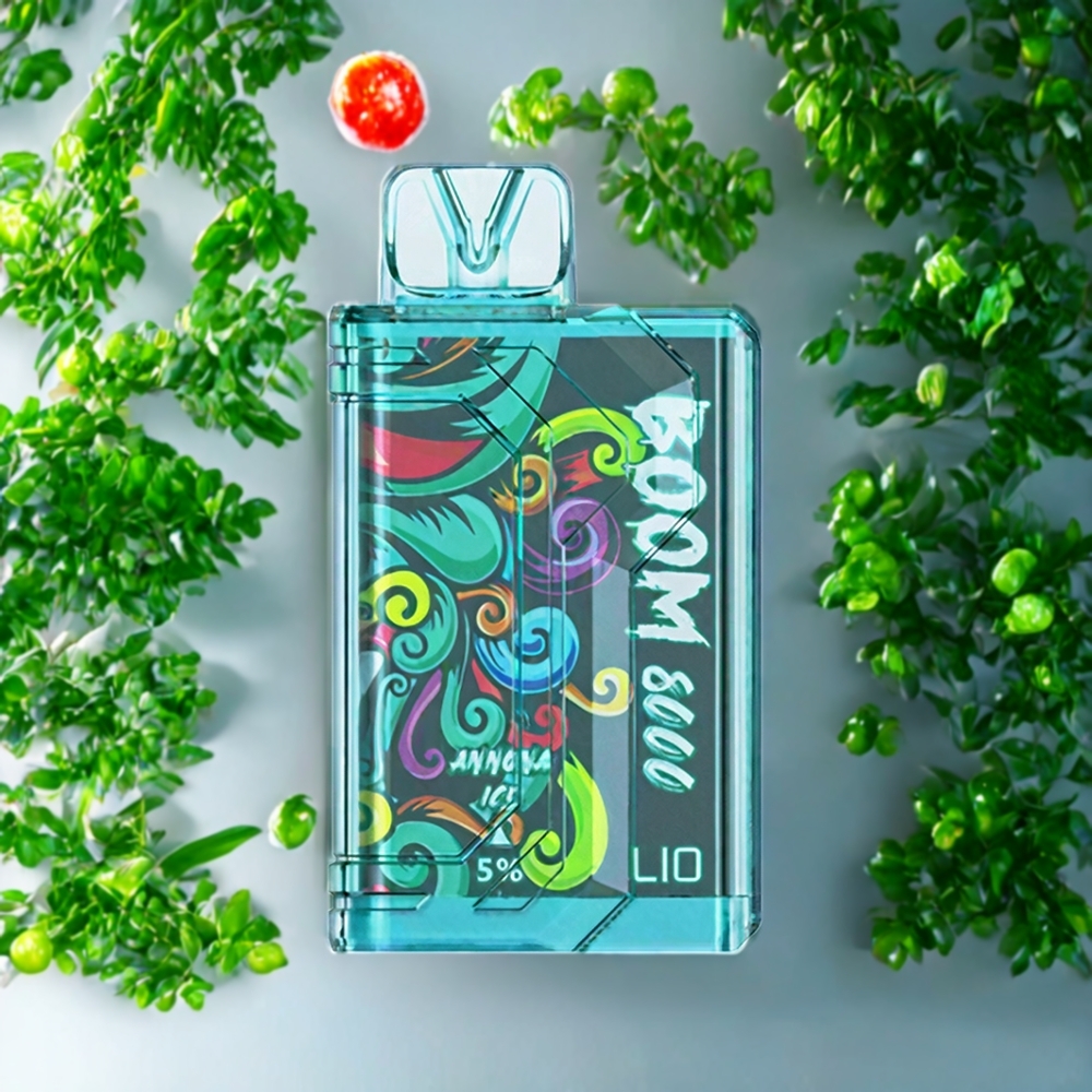 Suomi tukku LIO BOOM PRO 8000 Puffs Disposable Vape Annona Ice - 15ml, 5% Nikotiinia, Type-C Lataus