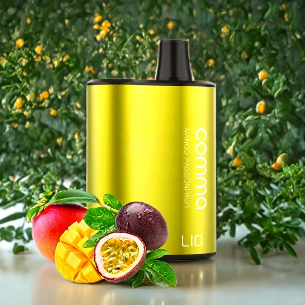 Suomi tukku LIO COMMA 5000 Puffs Disposable Vape Mango-Passionhedelmä 15ml 900mAh Type-C