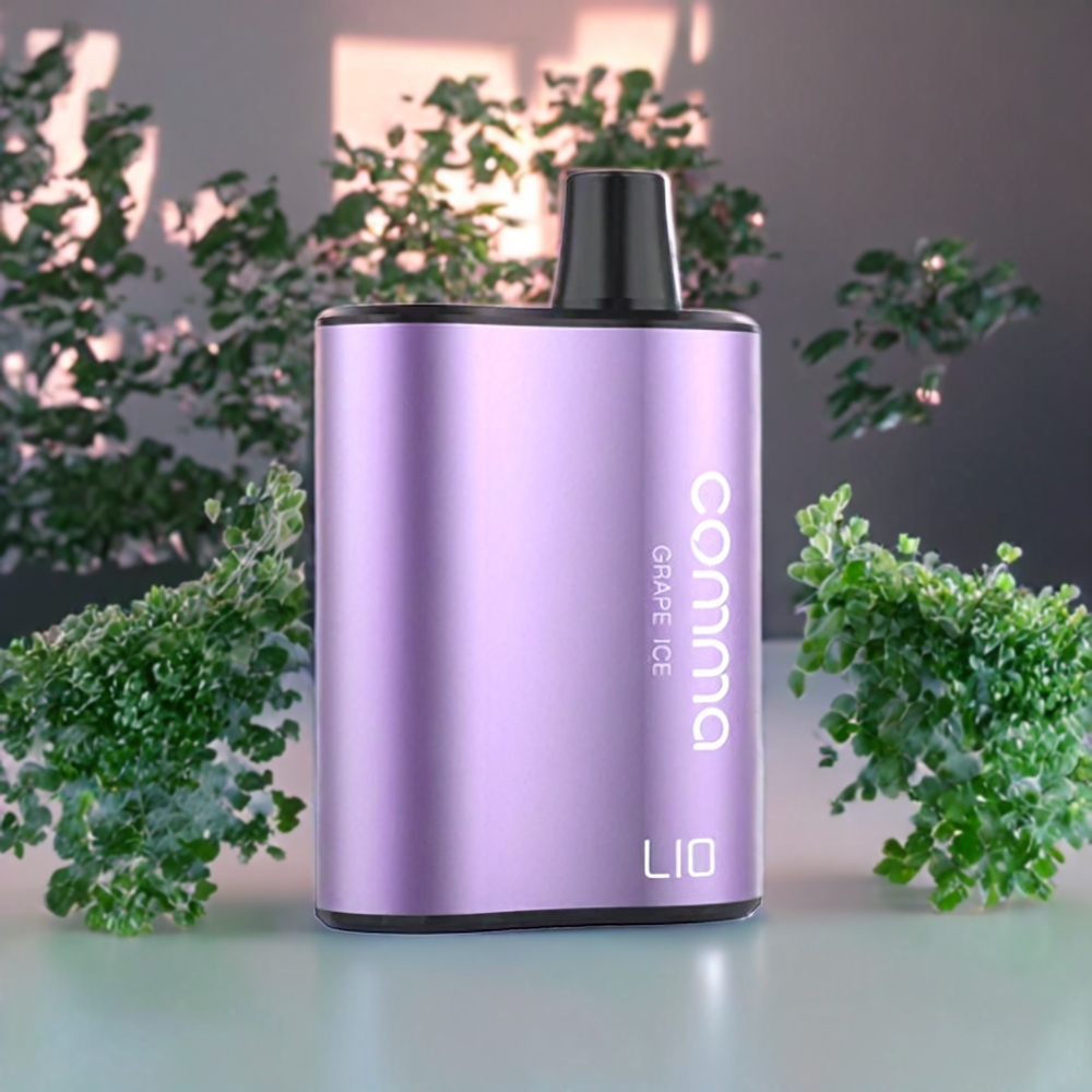 Suomi tukku LIO COMMA 5000 Puffs Disposable Vape Viinijää (Grape Ice) – 900mAh, Type-C, 15 ml