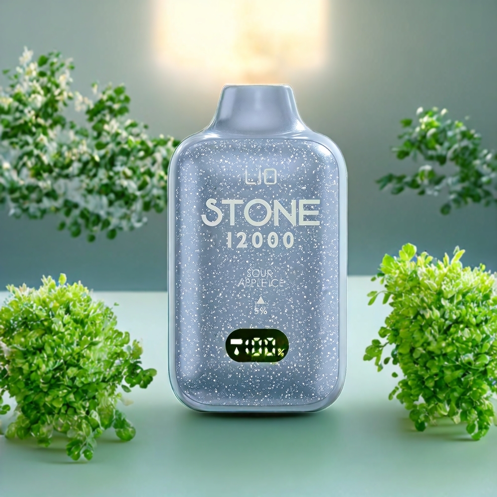 Suomi tukku LIO Stone 12000 Puffs Disposable Vape - 18ML E-liquid, 550mAh Battery, Type-C Charging, 1.0 Ohm Mesh Coil, Kirpeä Omena Jää