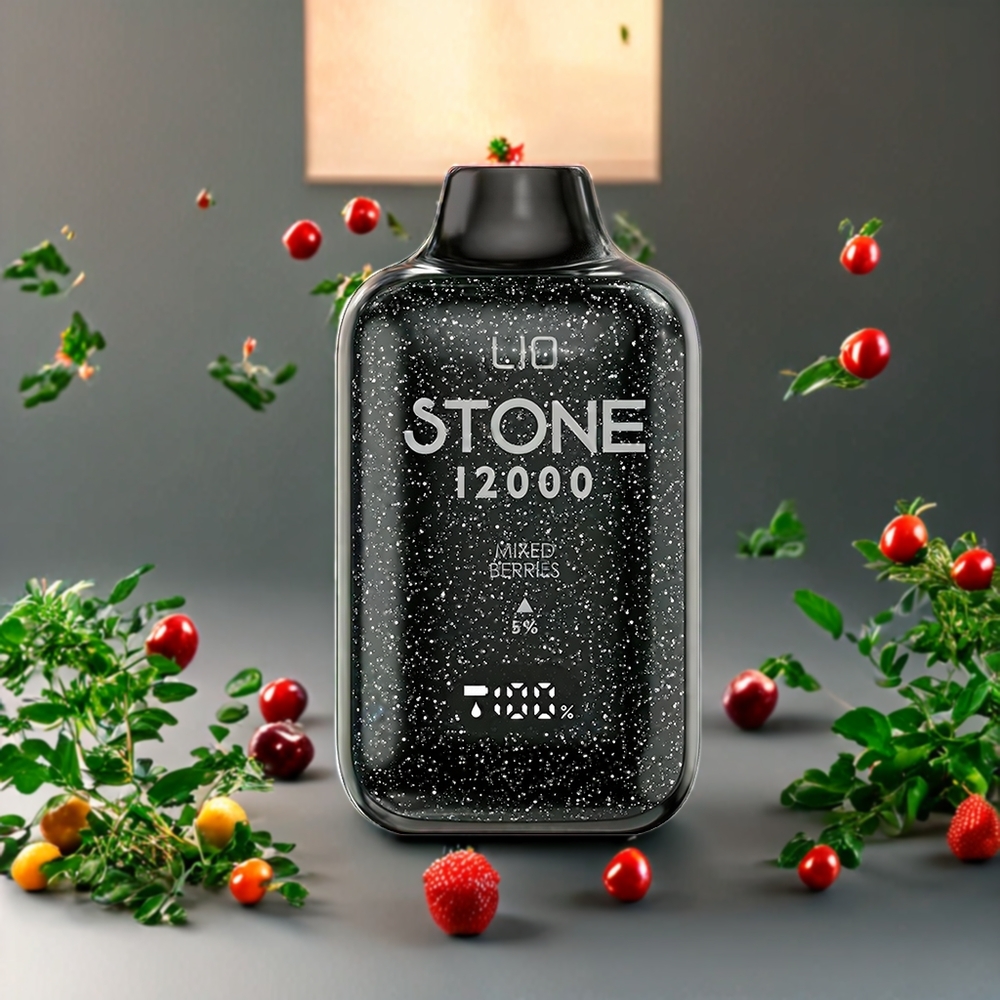 Suomi tukku LIO Stone 12000 Puffs Disposable Vape 18ML Sekamarja (Mixed Berries) – 550mAh Type-C Charging 1.0 Ohm Mesh Coil