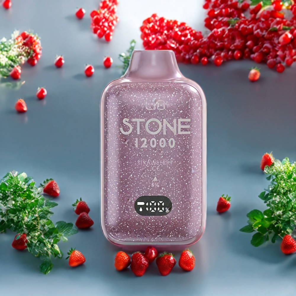 Suomi tukku LIO Stone 12000 Puffs Disposable Vape Mansikkajää 550mAh Type-C 18ML