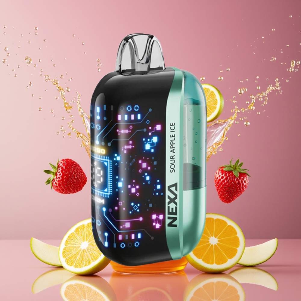 NEXA Ultra 50K Suomi Tukku Disposable Vape – 20ml, 50000 Puffs, 5% Nicotine, Sour Apple Ice