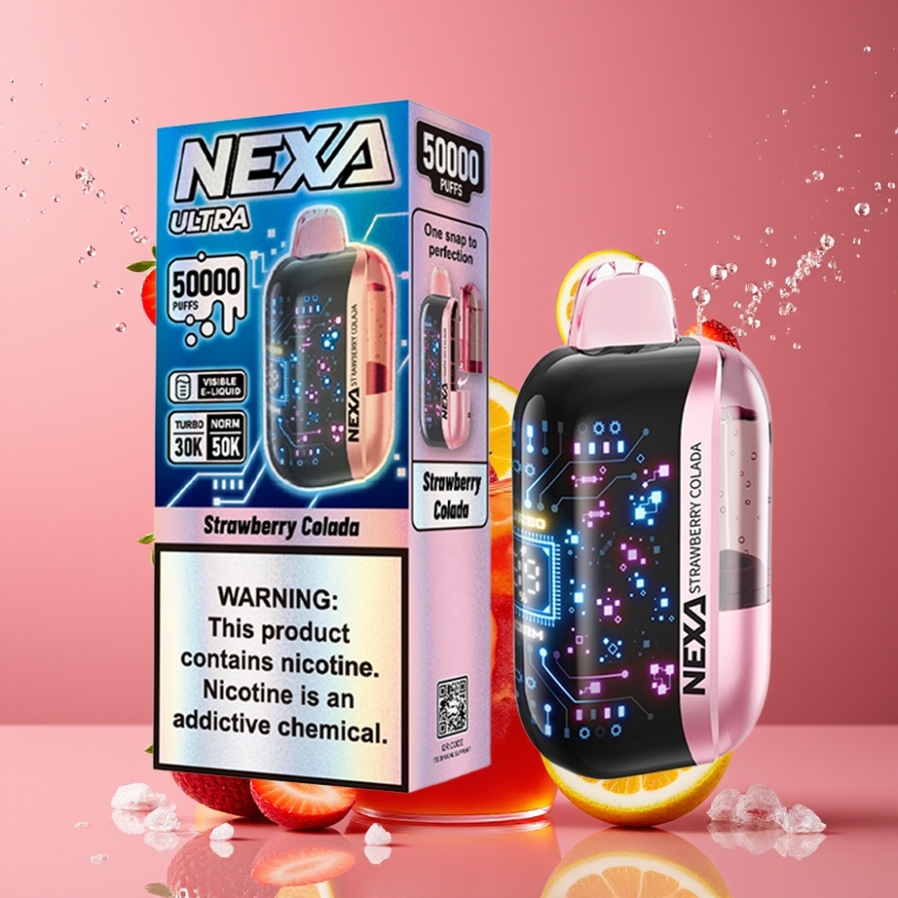 Suomi tukku NEXA Ultra 50K Disposable Vape 20ml 5% 50000 Puffs Mansikka-Kolada