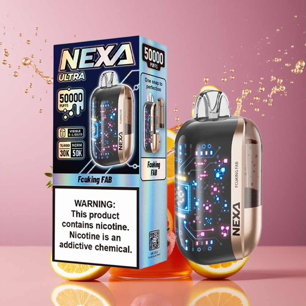 Suomi tukku NEXA Ultra 50K Disposable Vape 20ml/800mAh 50000 Puffs 5% Nikotiinia 0.9ohm Dual Mesh Type-C