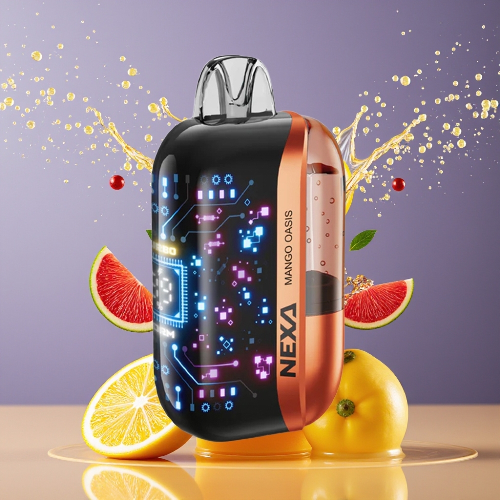 Suomi tukku NEXA Ultra 50K Disposable Vape 20ml 800mAh 5% Nicotine Mango-Oaasi 0.9ohm Dual Mesh