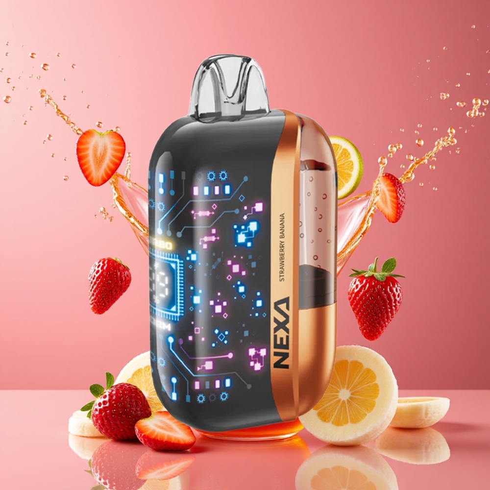 Suomi tukku NEXA Ultra 50K Disposable Vape Mansikka-Banaani 20ml/800mAh/5% Nikotiinia