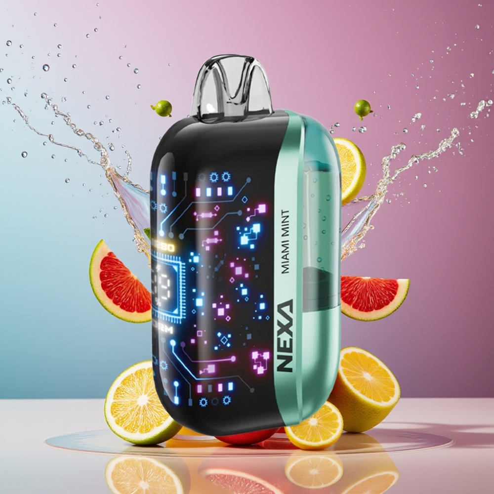 Suomi tukku NEXA Ultra 50K Disposable Vape Miami Mint 20ml/800mAh 50000 Puffs 5% Nikotiinia 0.9ohm Dual Mesh