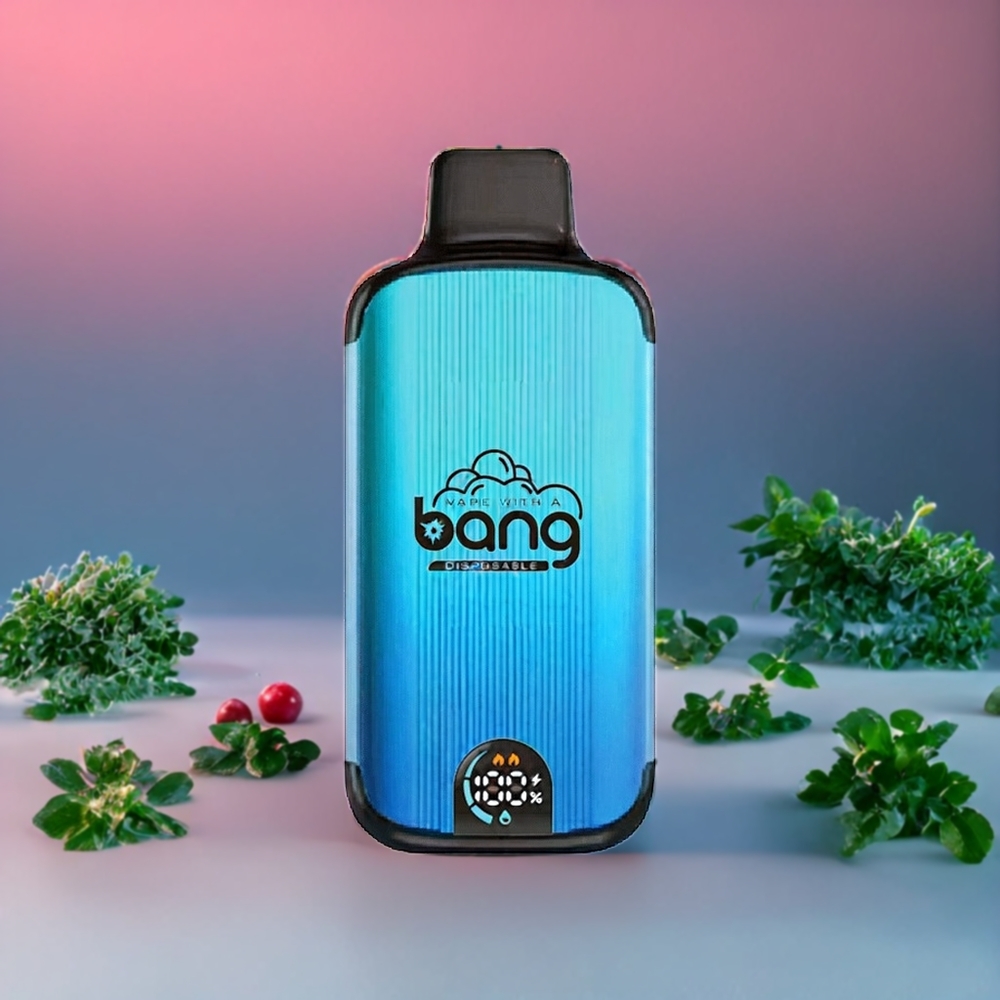 Suomi tukku Bang 20000 Puffs Disposable Vape Mustikka-Jää, 13400mAh Akku, Type-C Lataus, Kaksois-Mesh Käämit, Älykäs Näyttö, 0-5% Nikotiinia