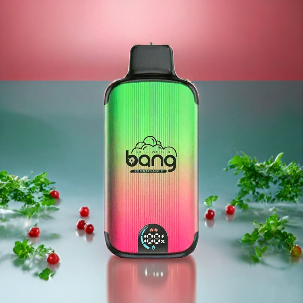 Suomi tukku Bang 20000 Puffs Disposable Vape Vesimeloni-Jää 13400 Akku Type-C Lataus Kaksoishäkkilämmitin