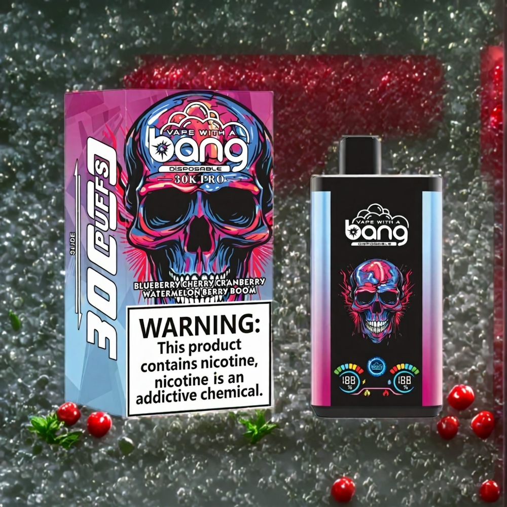 Suomi tukku Bang 30K Pro 30000 Puffs 36ml Dual-Flavor Mustikka Kirsikka Karpalo & Vesimeloni Marjapommi Disposable Vape 550mAh 0%-5% Nikotiini