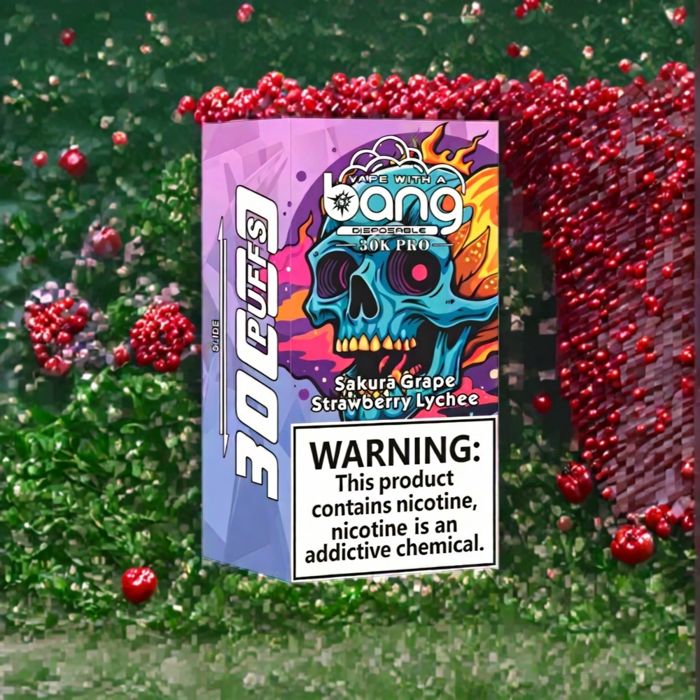 Suomi tukku Bang 30K Pro 30000 Puffs 36ml Sakura Grape & Strawberry Lychee Dual-Flavor 0%-5% Nicotine 550mAh